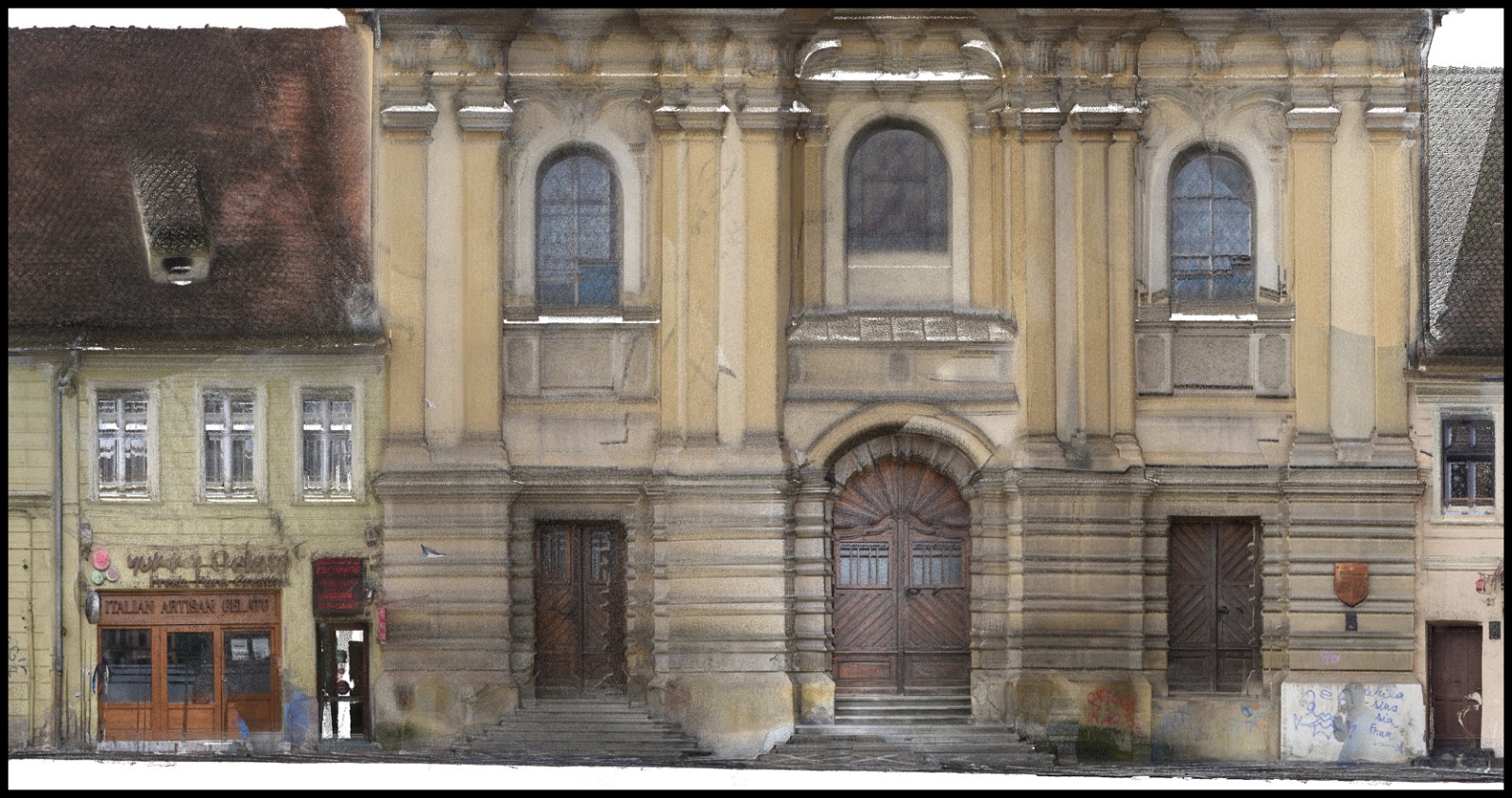 Detaliu de fațadă — documentare 3D Discovery în Brașov