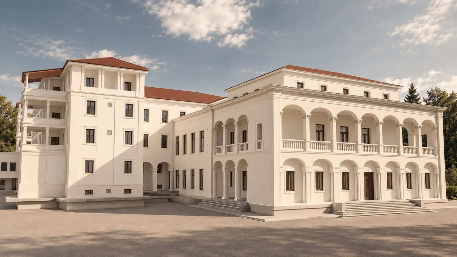 Model 3D al Secției Elias din Băile Olănești — randare