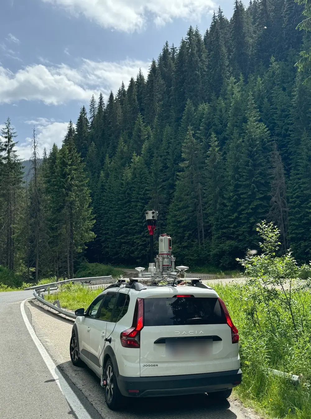 DN 7A Brezoi – Obârșia Lotrului, mobile mapping — Achiziție pe serpentinele spre Obârșia Lotrului