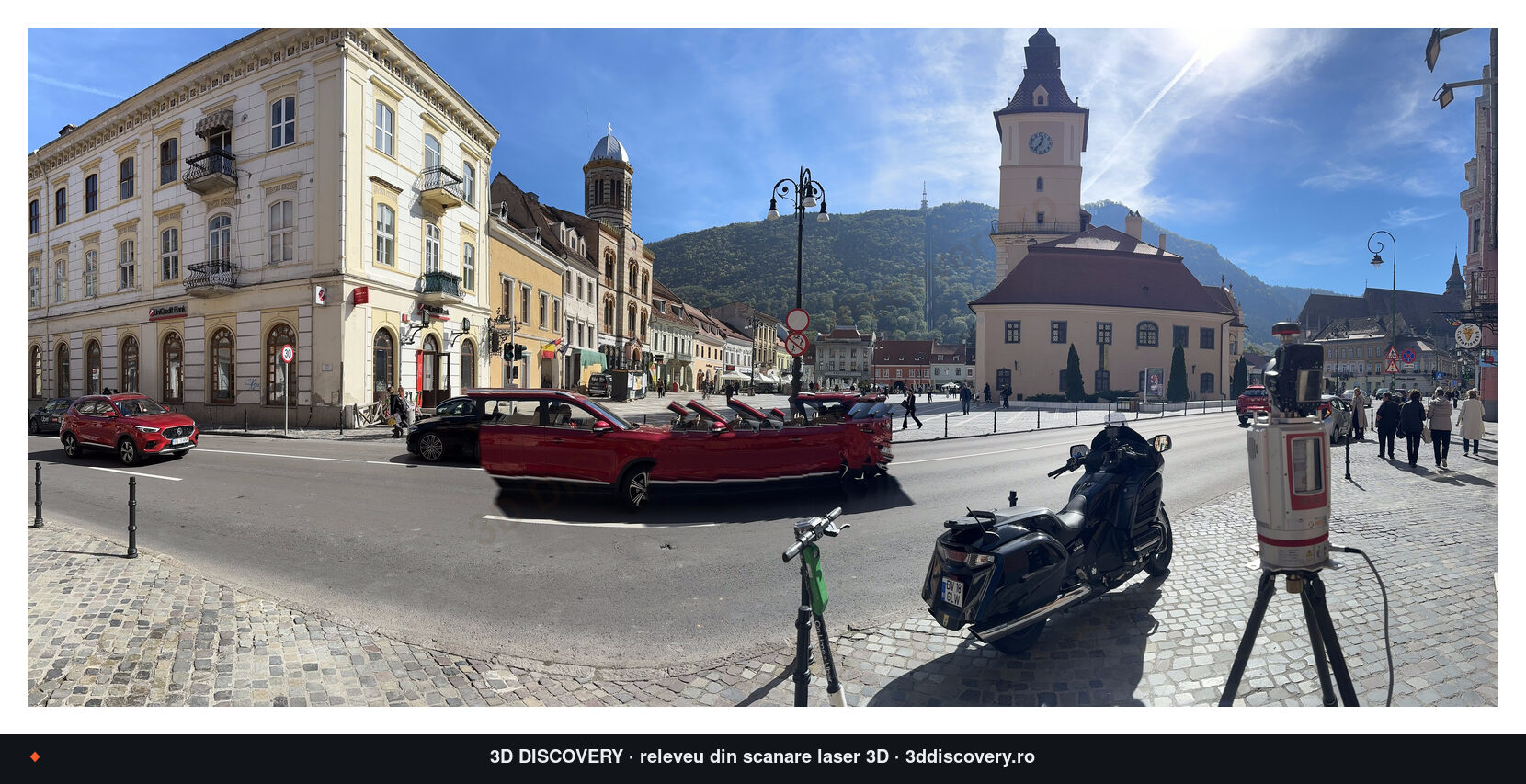 3D laser scanning in Piața Sfatului, Brașov, with the Riegl VZ-400i